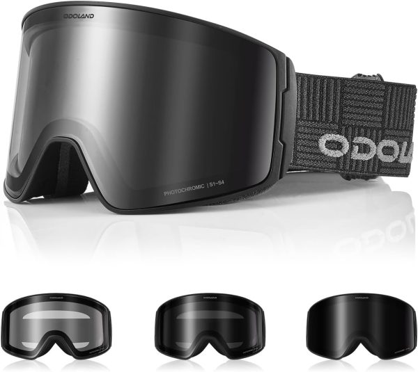 Odoland Photochromic Ski Goggles: All-Weather Snow Eyewear