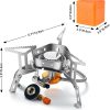 Odoland Portable Windproof Camp Stove for Backpacking & Hiking