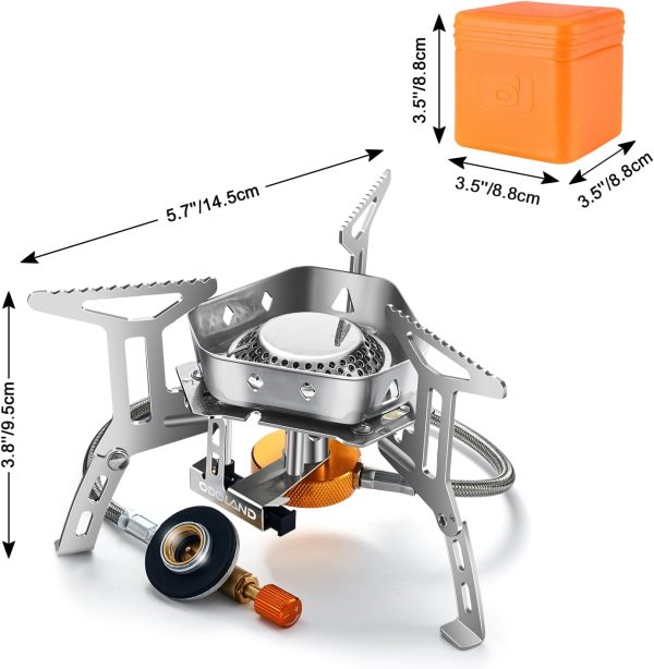 Odoland Portable Windproof Camp Stove for Backpacking & Hiking