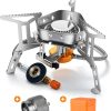 Odoland Portable Windproof Camp Stove for Backpacking & Hiking