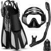 Odoland 4-in-1 Snorkeling Set: Panoramic Mask & Trek Fins Odoland 4-in-1 Snorkeling Set: Panoramic Mask & Trek Fins