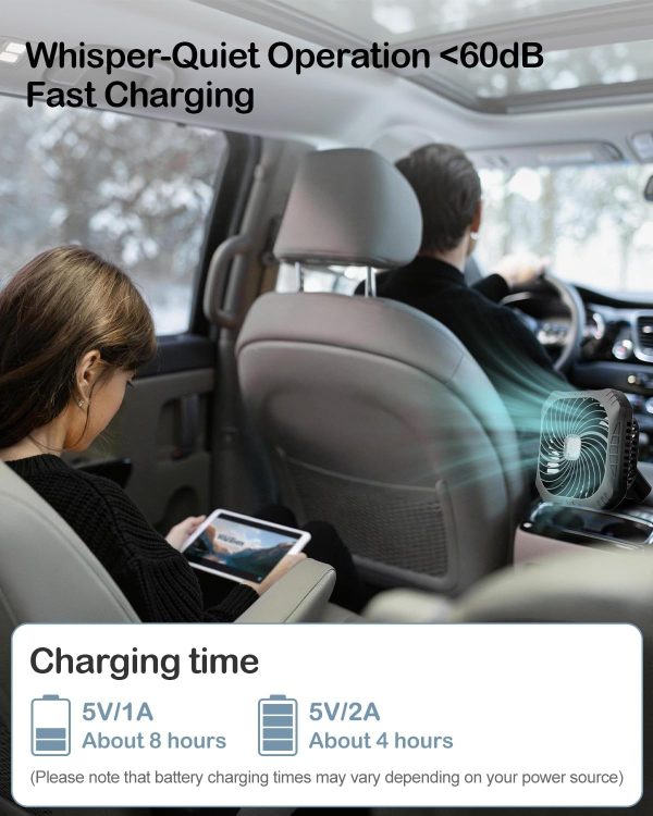 Odoland 2-in-1 Rechargeable Camping Fan with LED Lantern