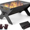 Odoland Portable Folding Campfire Grill & Stainless Steel Grate Odoland Portable Folding Campfire Grill & Stainless Steel Grate