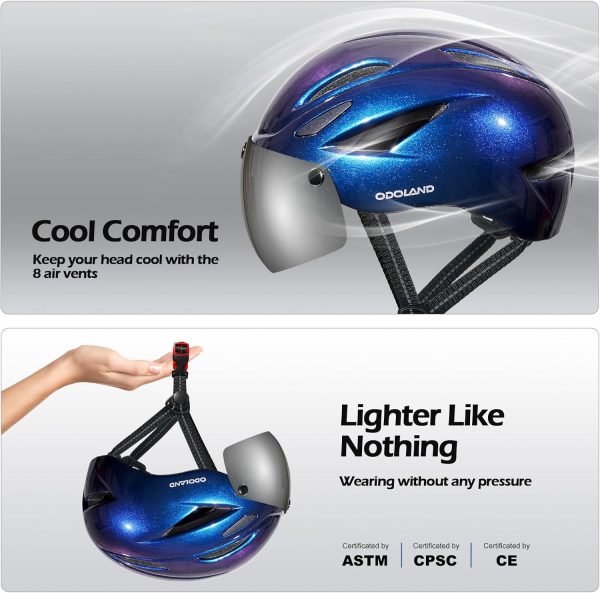 Odoland 2-in-1 Ski Helmet with Magnetic Goggles Set Odoland 2-in-1 Ski Helmet with Magnetic Goggles Set