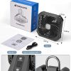 Odoland 2-in-1 Rechargeable Camping Fan with LED Lantern