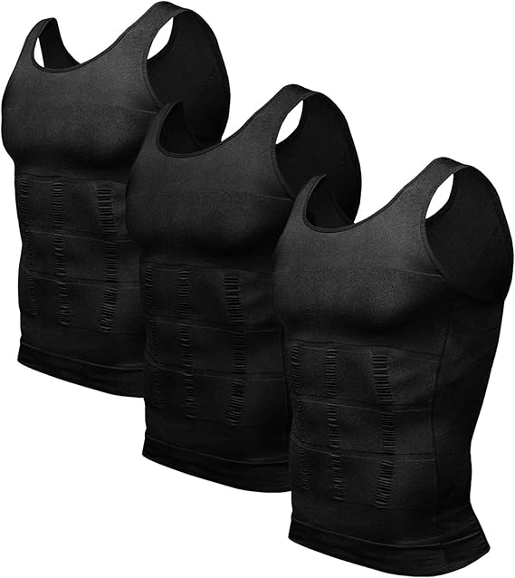 Odoland Men's Slimming Body Shaper Compression Undershirt