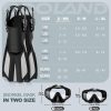 Odoland 4-in-1 Snorkeling Set: Panoramic Mask & Trek Fins Odoland 4-in-1 Snorkeling Set: Panoramic Mask & Trek Fins