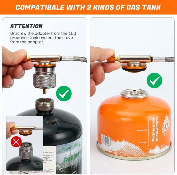 Odoland Portable Windproof Camp Stove for Backpacking & Hiking