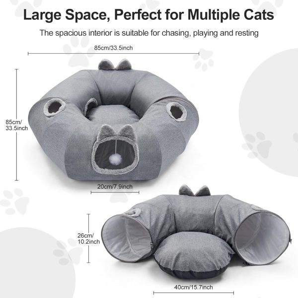 Odoland Interactive S-Shaped Cat Tunnel with Cooling Pad