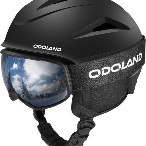 Odoland Ski Helmet and Goggles Set