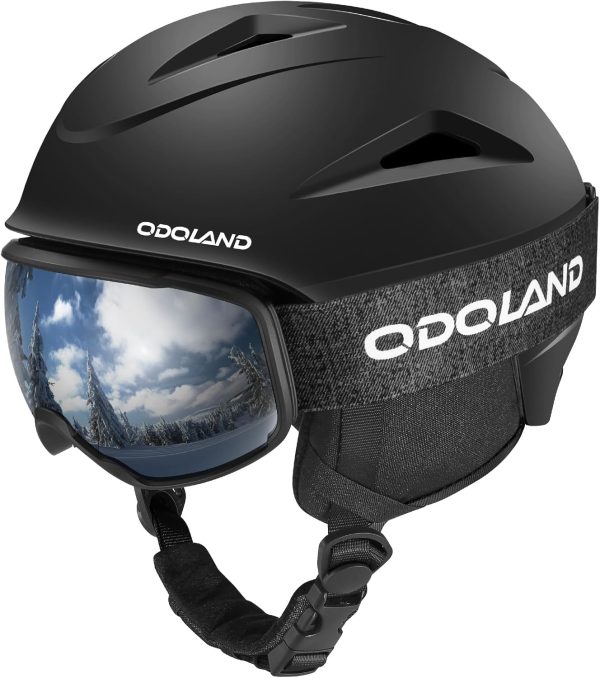 Odoland Ski Helmet and Goggles Set