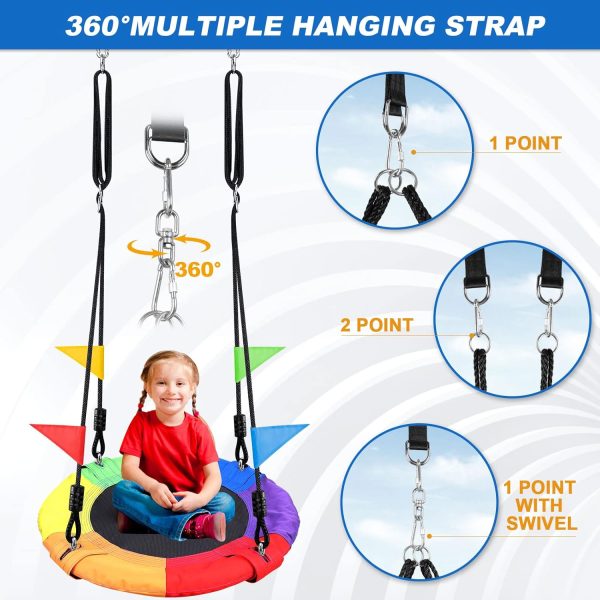 Odoland Kids Swing Seat Odoland Kids Swing Seat: Adjustable Ropes for Playground