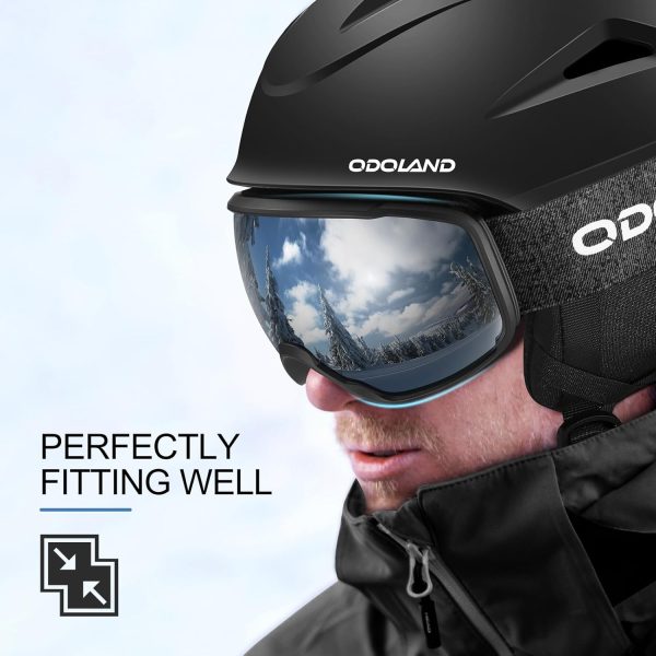 Odoland Ski Helmet and Goggles Set