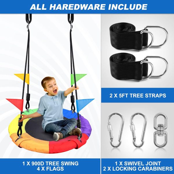 Odoland Kids Swing Seat Odoland Kids Swing Seat: Adjustable Ropes for Playground