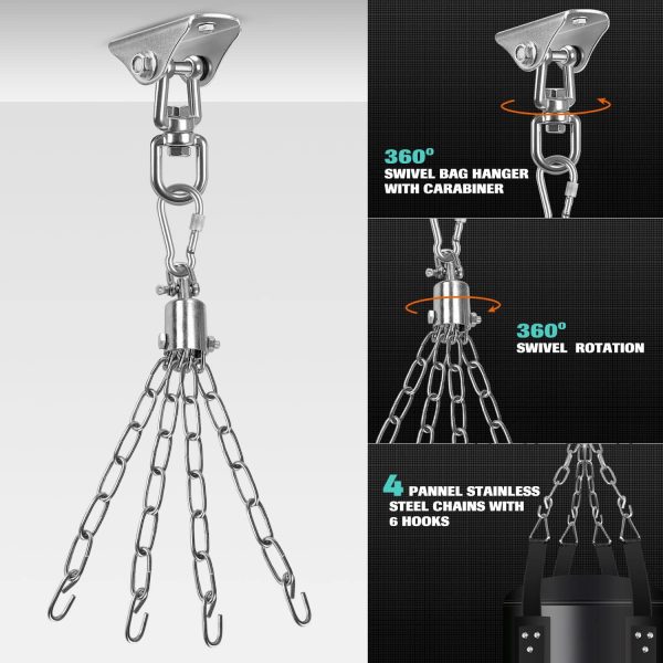 Odoland 8-in-1 Unfilled Punching Bag Set for Boxing & MMA Odoland 8-in-1 Unfilled Punching Bag Set for Boxing & MMA