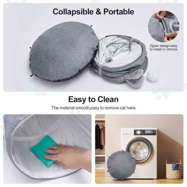 Odoland Interactive S-Shaped Cat Tunnel with Cooling Pad