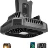 Odoland 2-in-1 Rechargeable Camping Fan with LED Lantern